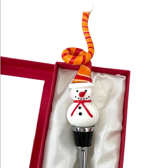 NIB Snowman bottle stopper. Wine stopper - Picture 3 of 6